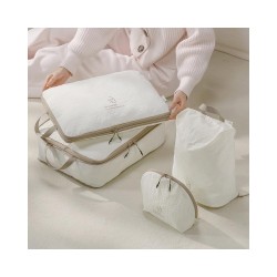Paisilong Waterproof Compression Packing Cubes Set - 4-Piece Travel Organizer for Clothes & Bras