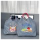 Ball Chain Embroidered Plush Eco Shopping Bag Minimalist Commuter Shoulder Tote
