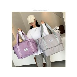 Travel Duffel Bag with Wet/Dry Separation, Foldable Sports Shoulder Bag, Waterproof Gym Bag for Men and Women, Carry-On
