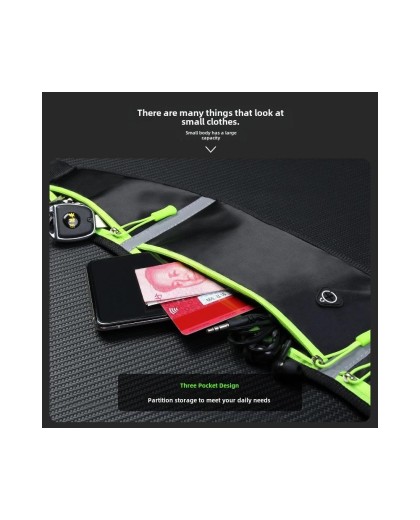 Waterproof Running Waist Pack with Hidden Anti-Theft Pocket for Fitness and Cycling