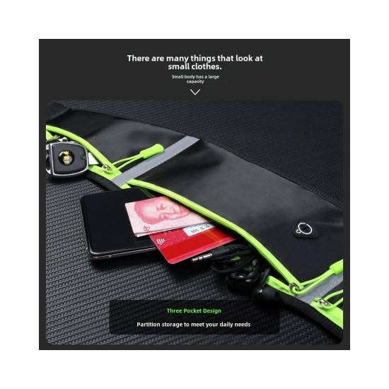 Waterproof Running Waist Pack with Hidden Anti-Theft Pocket for Fitness and Cycling