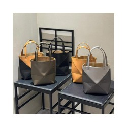 PuzzleFold Geometric Bucket Bag - Convertible Tote & Crossbody with Large Capacity