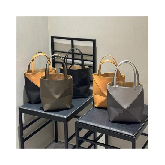 PuzzleFold Geometric Bucket Bag - Convertible Tote & Crossbody with Large Capacity