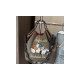Stylish Embroidered Nylon Tote Bag with Ball Chain, Large Capacity Casual Shopper