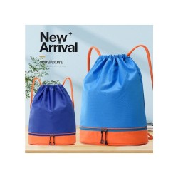 Wet & Dry Separation Swim Bag – Drawstring Backpack with Large Capacity for Swimming, Gym & Outdoor Travel