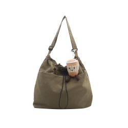 Waterproof Nylon Drawstring Hobo Bag – Large Capacity Foldable Crossbody Tote for Travel & Daily Use