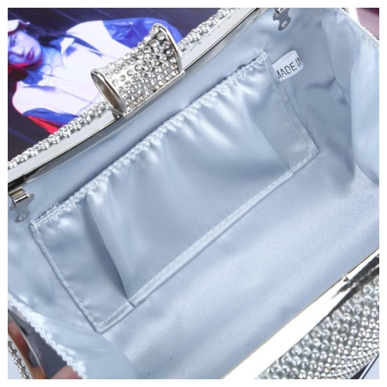 Elegant Crystal-Encrusted Evening Clutch for Formal Dresses & Gala Events