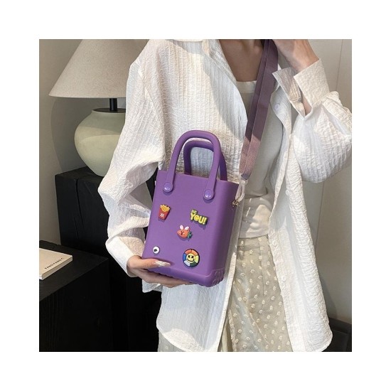 EVA Mesh Beach Bag, Waterproof Crossbody Phone Purse, Cute Jelly Shoulder Bag for Women