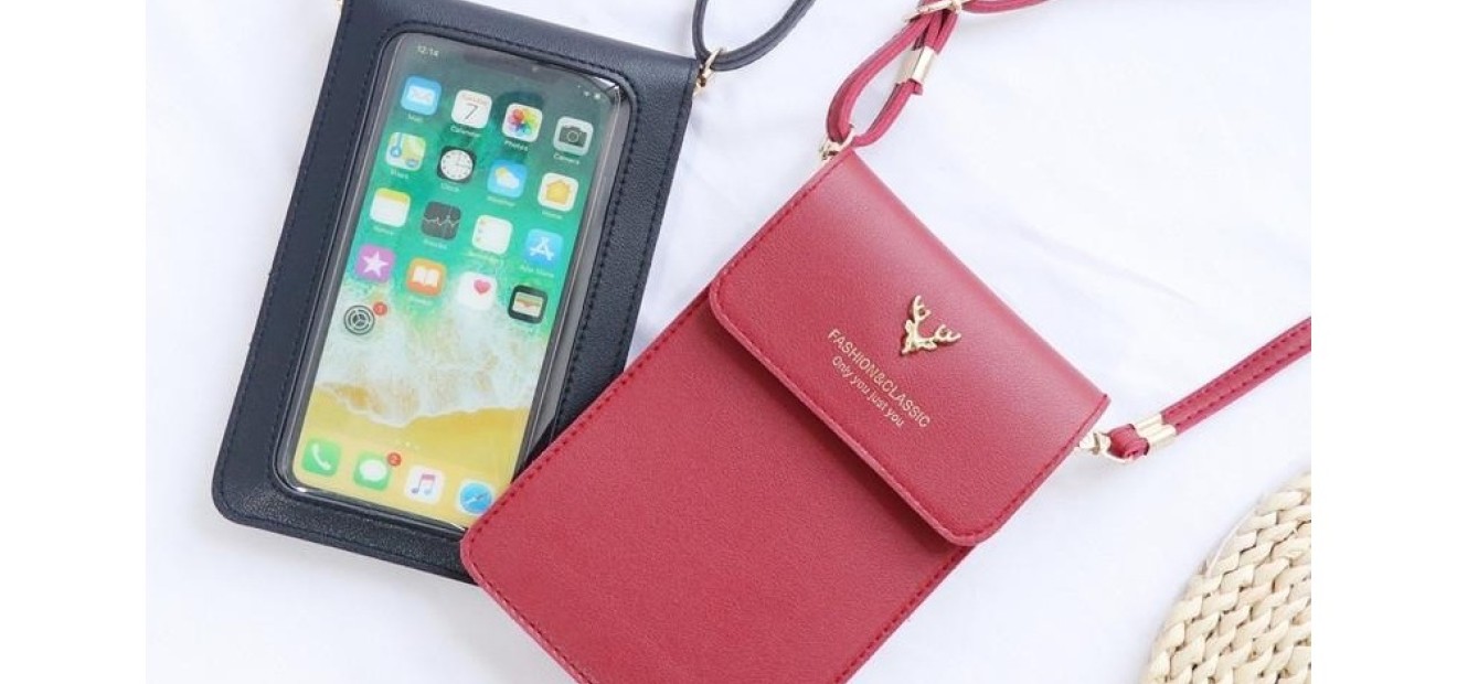 Touchscreen Crossbody Phone Bag for Women, Large Screen Mini Purse with Neck Strap