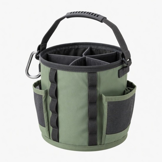 Foldable Rock Climbing Storage Bag Durable Carabiner Hook Partitions Organizer Holder Hiking Gear